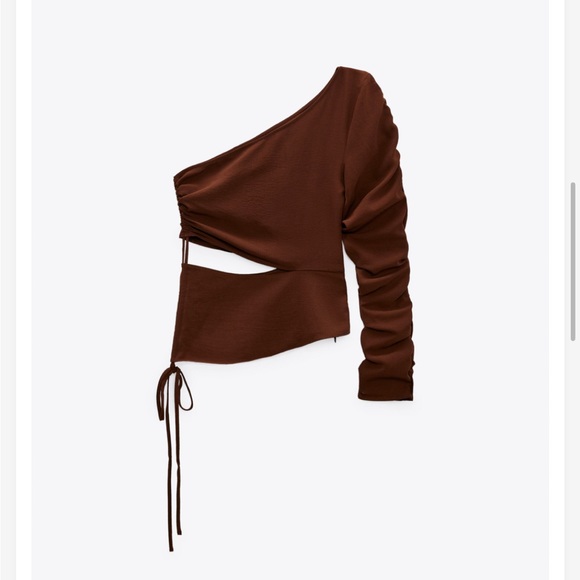 NWOT Zara Asymmetric Cut Out Top - Picture 7 of 7